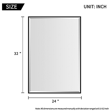Neutype 32-Inch x 24-Inch Rectangular Vanity Mirror in Black. View a larger version of this product image.