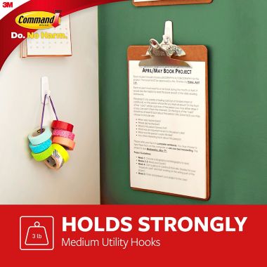 3M Command&trade; 2-Count Medium Hooks. View a larger version of this product image.