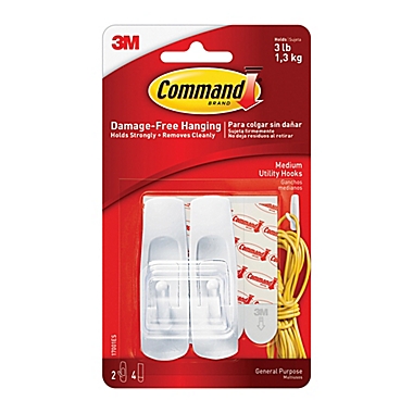 3M Command&trade; 2-Count Medium Hooks. View a larger version of this product image.