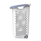Alternate image 4 for Simply Essential&trade; Tall Hamper with Wheels in White/Grey
