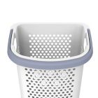 Alternate image 2 for Simply Essential&trade; Tall Hamper with Wheels in White/Grey