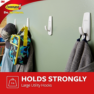 3M Command Strips 3-Count Damage-Free Hanging Large Wall Hooks. View a larger version of this product image.