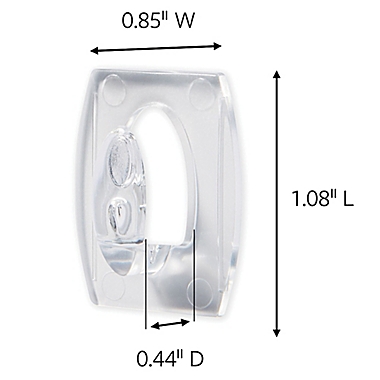 3M Command&trade; Plastic Damage-Free Hanging Mini Wall Hooks in Clear (Set of 6). View a larger version of this product image.