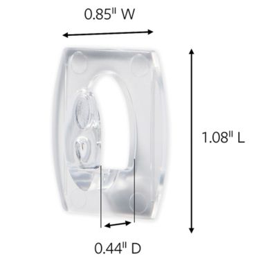 3M Command&trade; Plastic Damage-Free Hanging Mini Wall Hooks in Clear (Set of 6). View a larger version of this product image.