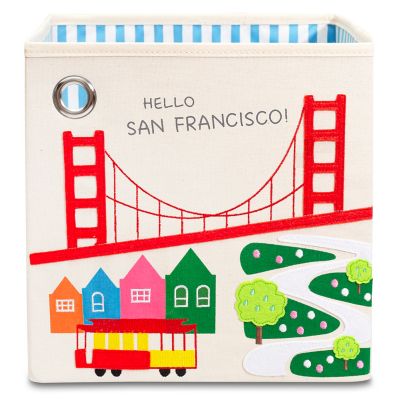 kaikai & ash&reg; San Francisco-theme Kid&#39;s 11&quot; Storage Bin in Canvas and Felt