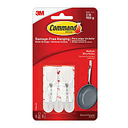 3M Command™ Medium Wire Hooks in White (Set of 2)