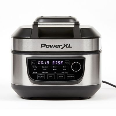 PowerXL Grill Air Fryer Combo in Stainless Steel/Black
