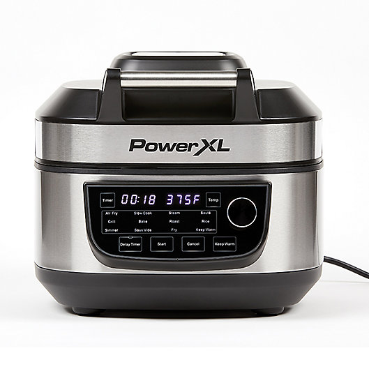 Alternate image 1 for PowerXL Grill Air Fryer Combo in Stainless Steel/Black