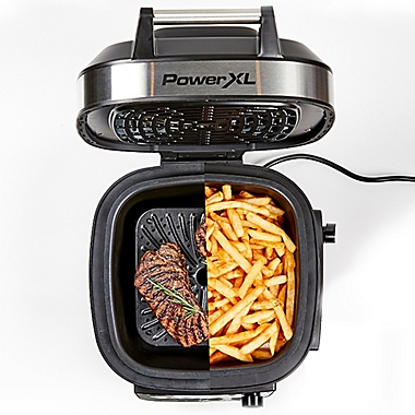 PowerXL Air Fryer Grill Combo in Stainless Steel/Black. View a larger version of this product image.