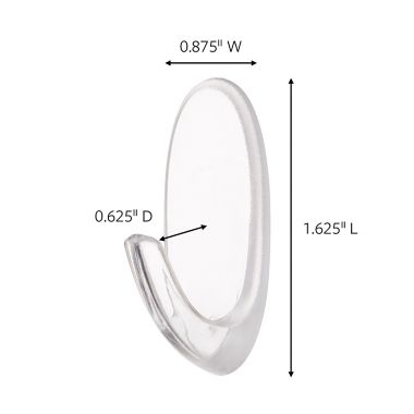 3M Command&trade; Removable Medium Clear Wall Hooks (6-Pack). View a larger version of this product image.