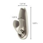 Alternate image 2 for 3M Command&trade; Medium Adhesive Mount Metal Hook in Brushed Nickel