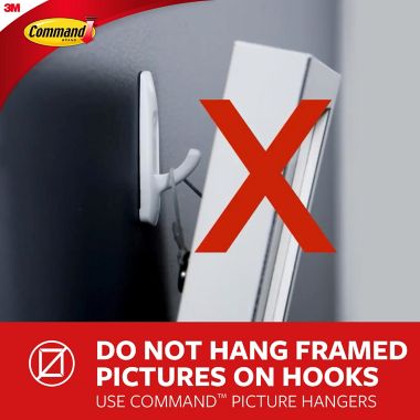 3M Command&trade; Medium Adhesive Mount Metal Hook in Brushed Nickel. View a larger version of this product image.