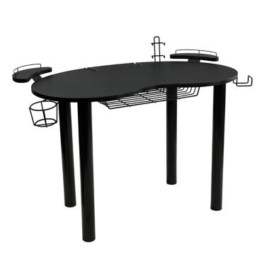 Atlantic Eclipse Space Saver Gaming Desk in Black. View a larger version of this product image.