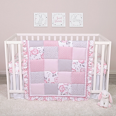 Sammy &amp; Lou Emma 4-Piece Crib Bedding Set in Pink. View a larger version of this product image.