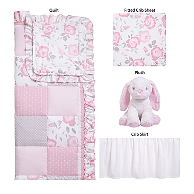 Sammy &amp; Lou Emma 4-Piece Crib Bedding Set in Pink. View a larger version of this product image.