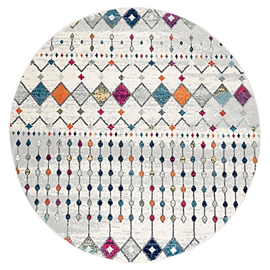 nuLOOM Moroccan Blythe 4&#39; Round Area Rug in Multicolor. View a larger version of this product image.