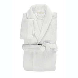 Haven™ Waffle Small Organic Cotton Robe in White