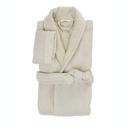 Haven™ Waffle Small Organic Cotton Robe in Lunar Rock