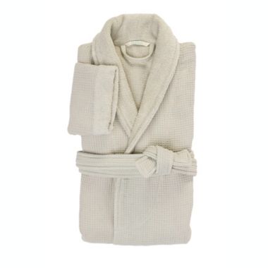 Haven&trade; Waffle Small Organic Cotton Robe in Lunar Rock. View a larger version of this product image.