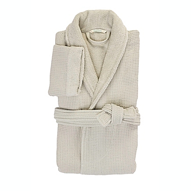 Haven&trade; Waffle Large/X-Large Organic Cotton Robe in Lunar Rock. View a larger version of this product image.