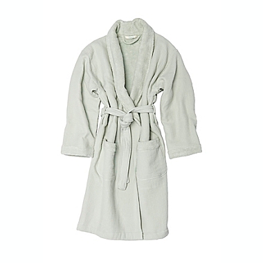 Haven&trade; Waffle Small Organic Cotton Robe in Sky Green. View a larger version of this product image.