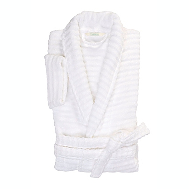 Haven&trade; Wave Small/Medium Organic Cotton Robe in Bright White. View a larger version of this product image.