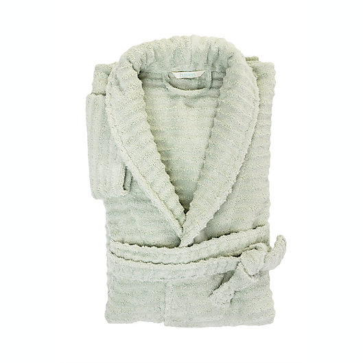 Alternate image 1 for Haven™ Wave Organic Cotton Large/X-Large Robe in Sky Grey