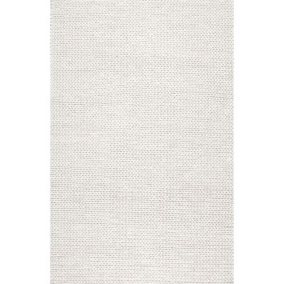 nuLOOM Chunky Woolen Cable 8-Foot x 10-Foot Area Rug in Off-White