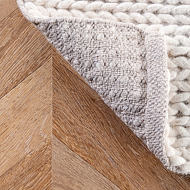 nuLOOM Chunky Woolen Cable 8-Foot x 10-Foot Area Rug in Off-White. View a larger version of this product image.