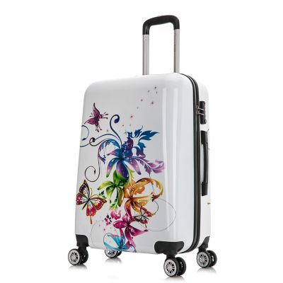 InUSA Print 24" Hardside Lightweight Luggage with Spinner Wheels, Handle and Trolley, Fusion