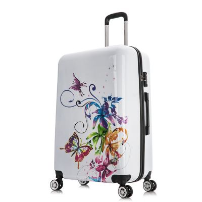 InUSA Print 28" Hardside Lightweight Luggage with Spinner Wheels, Handle and Trolley, Fusion