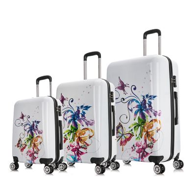 InUSA Prints 3-Piece Hardside Spinner Luggage Set