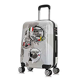 InUSA Prints 20-Inch Hardside Spinner Carry On Luggage in World Print