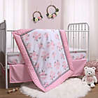 Alternate image 0 for The Peanutshell&trade; Pink Floral 3-Piece Crib Bedding Set