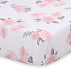 Alternate image 4 for The Peanutshell&trade; Pink Floral 3-Piece Crib Bedding Set