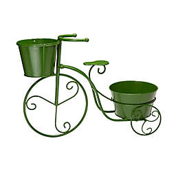 Glitzhome® Metal Tricycle Plant Stand in Green