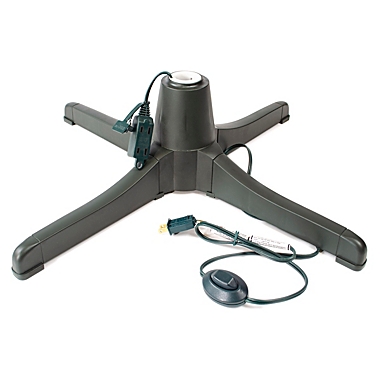 Puleo International 26-Inch Electric Rotating Tree Stand in Dark Green. View a larger version of this product image.