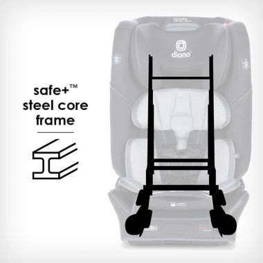 Diono radian&reg; 3QX Ultimate 3 Across All-in-One Convertible Car Seat in Black. View a larger version of this product image.