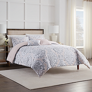 Eliza Full/Queen 5-Piece Comforter Set in Taupe/Grey. View a larger version of this product image.