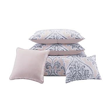 Eliza Full/Queen 5-Piece Comforter Set in Taupe/Grey. View a larger version of this product image.