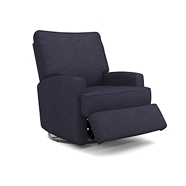 Best Chairs Inc. Kersey Swivel Glider Recliner in Navy. View a larger version of this product image.