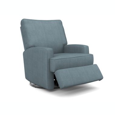 Best Chairs Inc. Kersey Swivel Glider Recliner in Blue Slate. View a larger version of this product image.