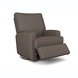 Best Chairs® Custom Kersey Swivel Glider Recliner in Charcoal Grey