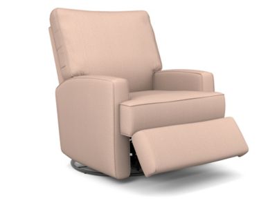 Best Chairs Inc. Kersey Swivel Glider Recliner in Rose Quartz