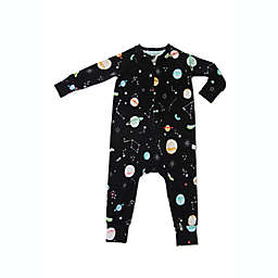 Loulou Lollipop Tencel™ Size 18-24M Pajama in Black Planets