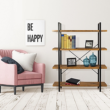 Atlantic Urban 4-Tier Bookcase in Black. View a larger version of this product image.