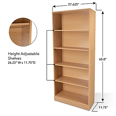 Atlantic Oskar 5-Shelf Bookcase. View a larger version of this product image.