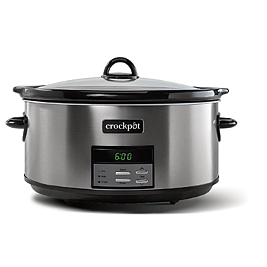 Crockpot&trade; 8 qt. Programmable Slow Cooker in Black Stainless. View a larger version of this product image.