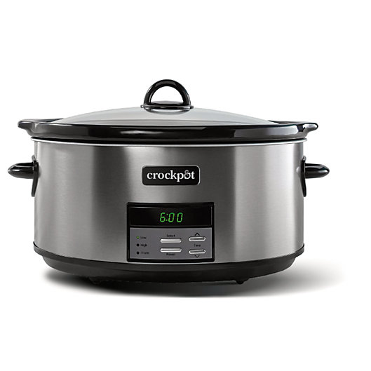 Alternate image 1 for Crockpot™ 8 qt. Programmable Slow Cooker in Black Stainless