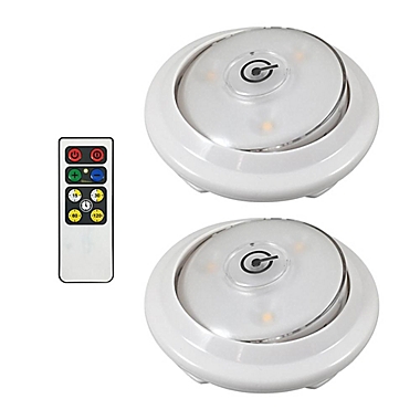 Puck Lights Battery Operated with Remote Control (Set of 2). View a larger version of this product image.